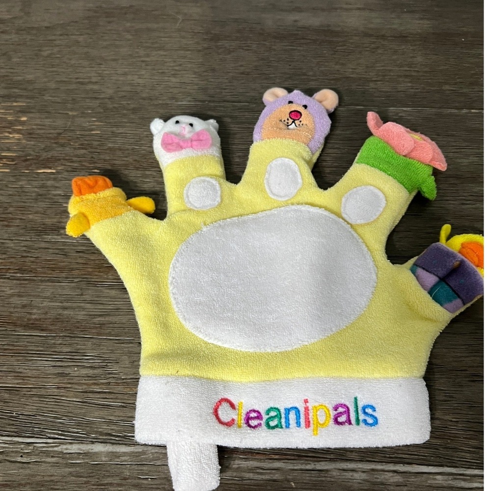 Cleanipals Bath Glove Duck Animal Puppet Washcloth‎ Terrycloth Wash Mitt Kids